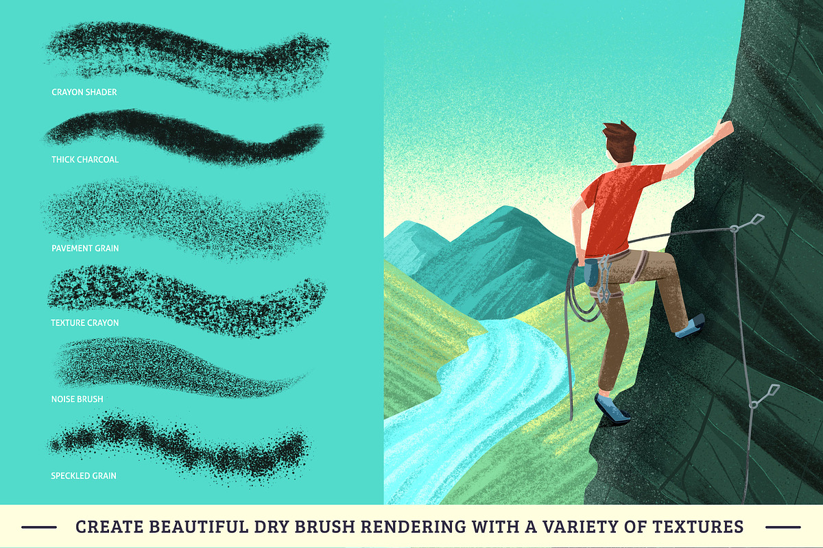 Dry Texture Brushes for Procreate preview 6