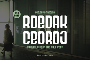 Roedak Ceoroj - Modern & Tall Font