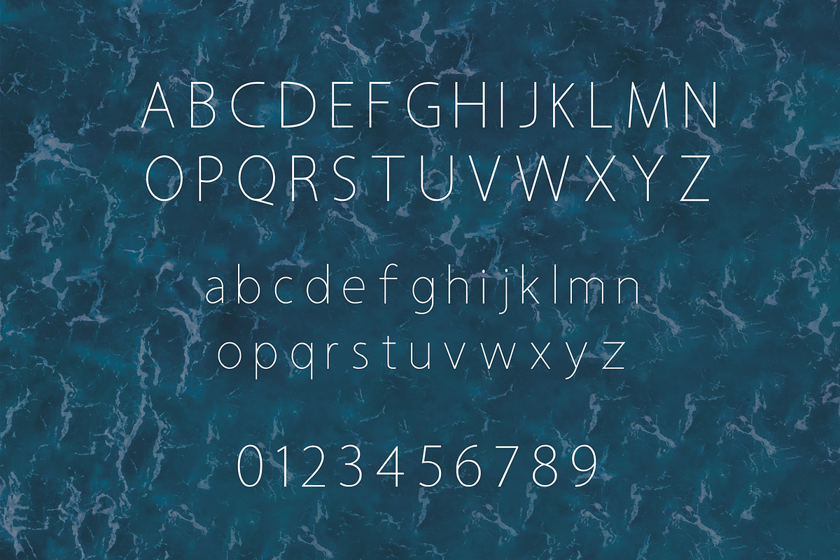 Calm water-Font preview 2