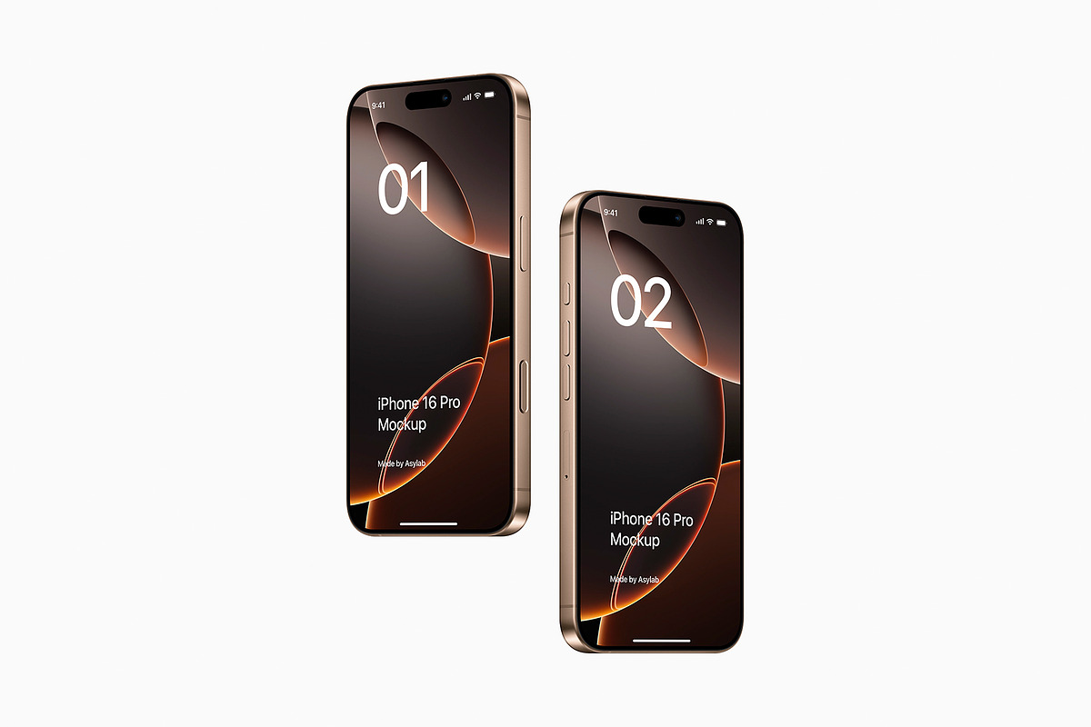 iPhone 16 Pro - 24 Mockups Scenes, an iPhone Mockup by Asylab (Photo 50 of 58)