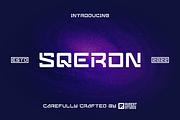 Sqeron - Sci-Fi Font, a Font by KURO (Thumbnail 1 of 5)