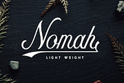 Nomah Light + Bonus, a Script Font by Nicolas Fredrickson (Thumbnail 1 of 5)