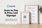 Scan to Pay Sign Package for Canva, a Flyer Template by Dandymark (Thumbnail 1 of 8)