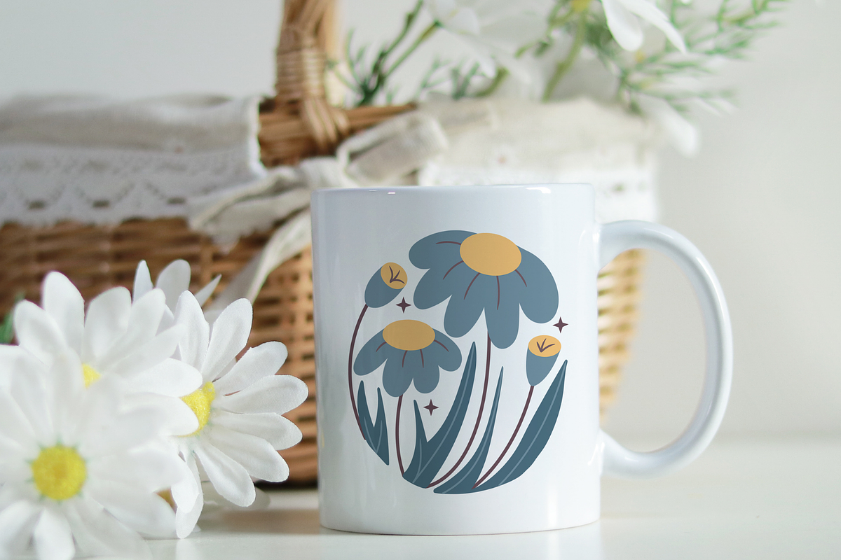 Groovy Earth Tone Flower PNG Set, an Object Graphic by Flourish Spark (Photo 8 of 10)