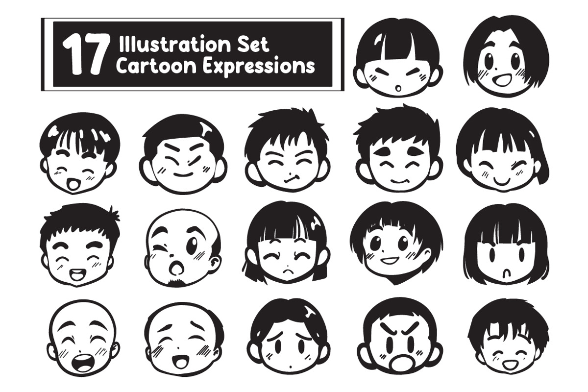 17 Illustration Cartoon Expressions, an Illustration by jongcreative (Photo 1 of 4)