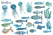Watercolor Fish Set, an Illustration by RalucaGheorghe (Thumbnail 3 of 5)