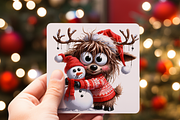 Funny Christmas reindeers clipart, an Animal Illustration by AnetArtStore (Thumbnail 8 of 8)