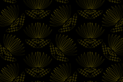 Thistle art deco flower pattern, a Pattern Graphic by Queen of Infographics (Thumbnail 3 of 4)