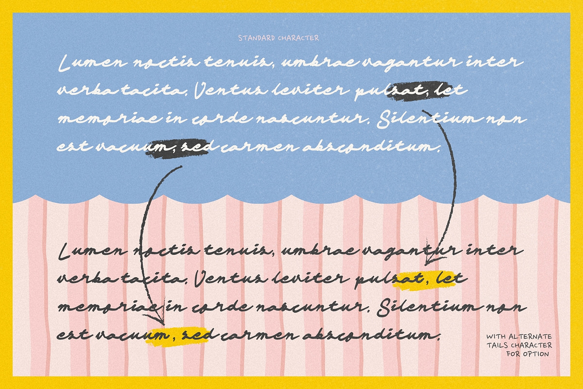 Mediana - Rush Nostalgic Script, a Script Font by Sloulyfe (Photo 11 of 11)