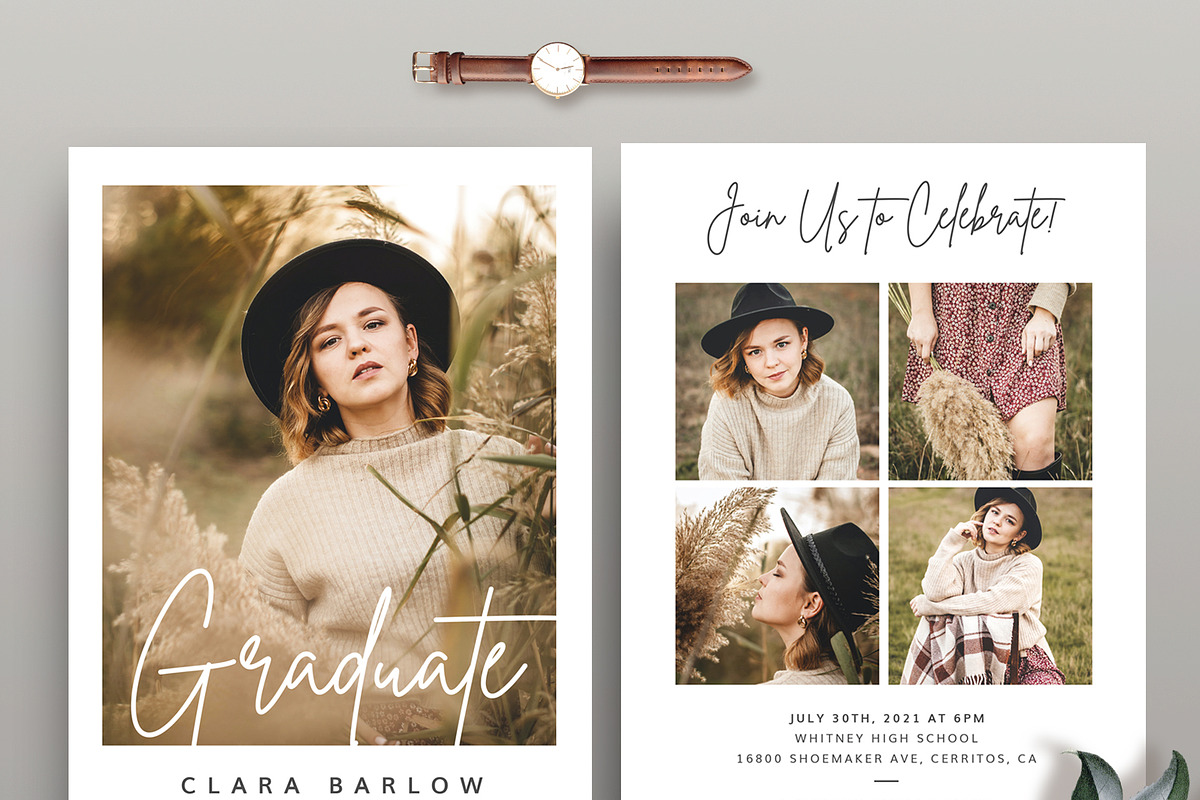 Graduation Announcement CANVA SG011, an Invitation Template by Bellenity Design (Photo 3 of 3)