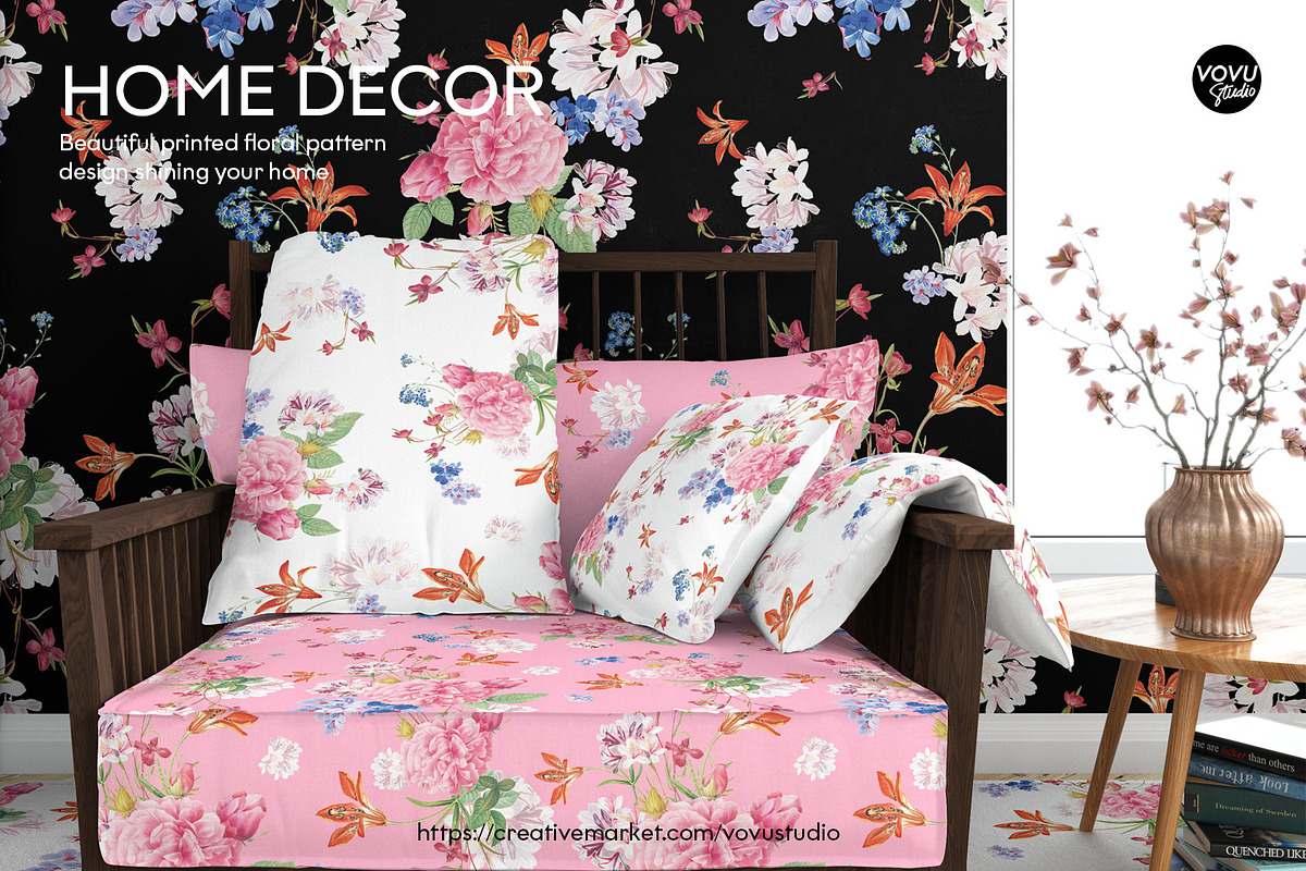Floral pattern design, spring senses, a Pattern Graphic by VOVU Studio (Photo 4 of 10)