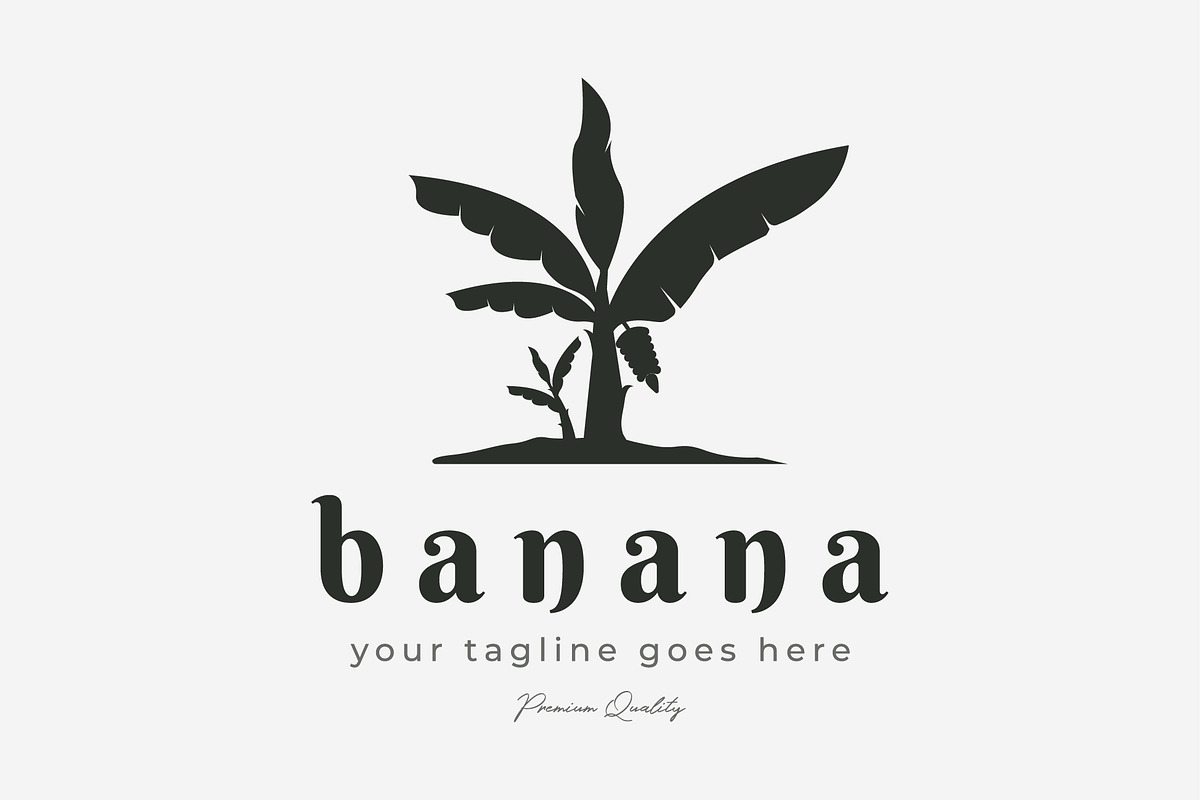vintage banana tree logo icon design, a Branding & Logo Template by Pyruos ID