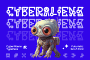 Cyber Aliens Futuristic Sci-fi Font, a Font by PutraCetol Studio (Thumbnail 1 of 5)