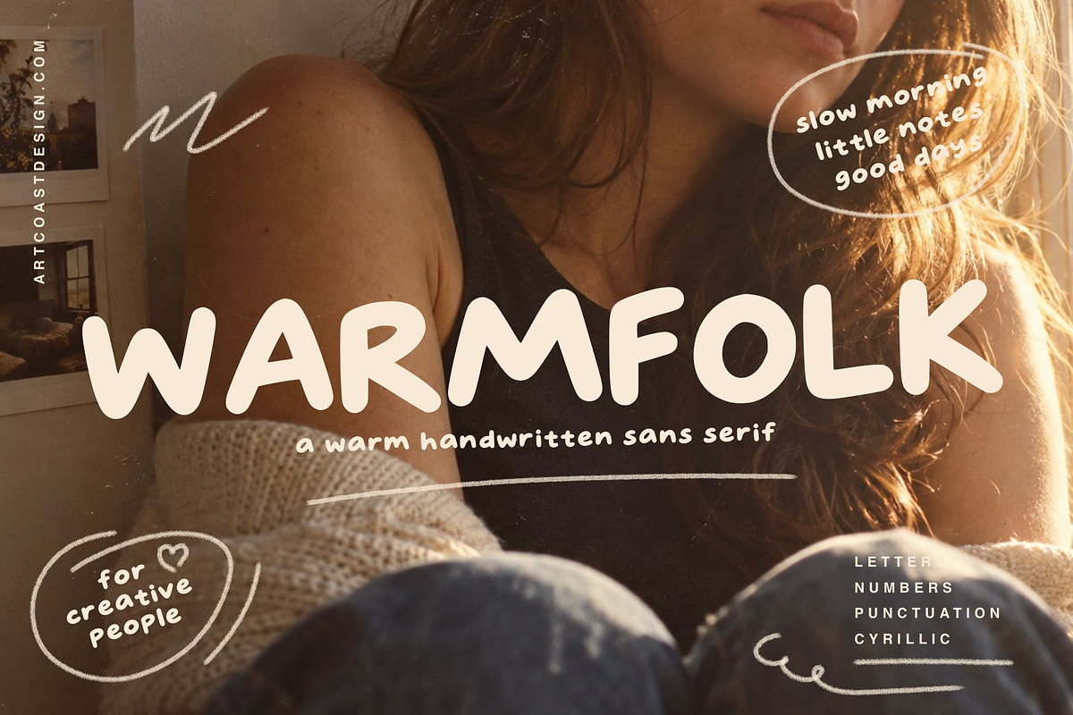 SA Warmfolk – Cozy Handwritten Font, a Handwritten Font by Artcoast Std. (Photo 1 of 5)