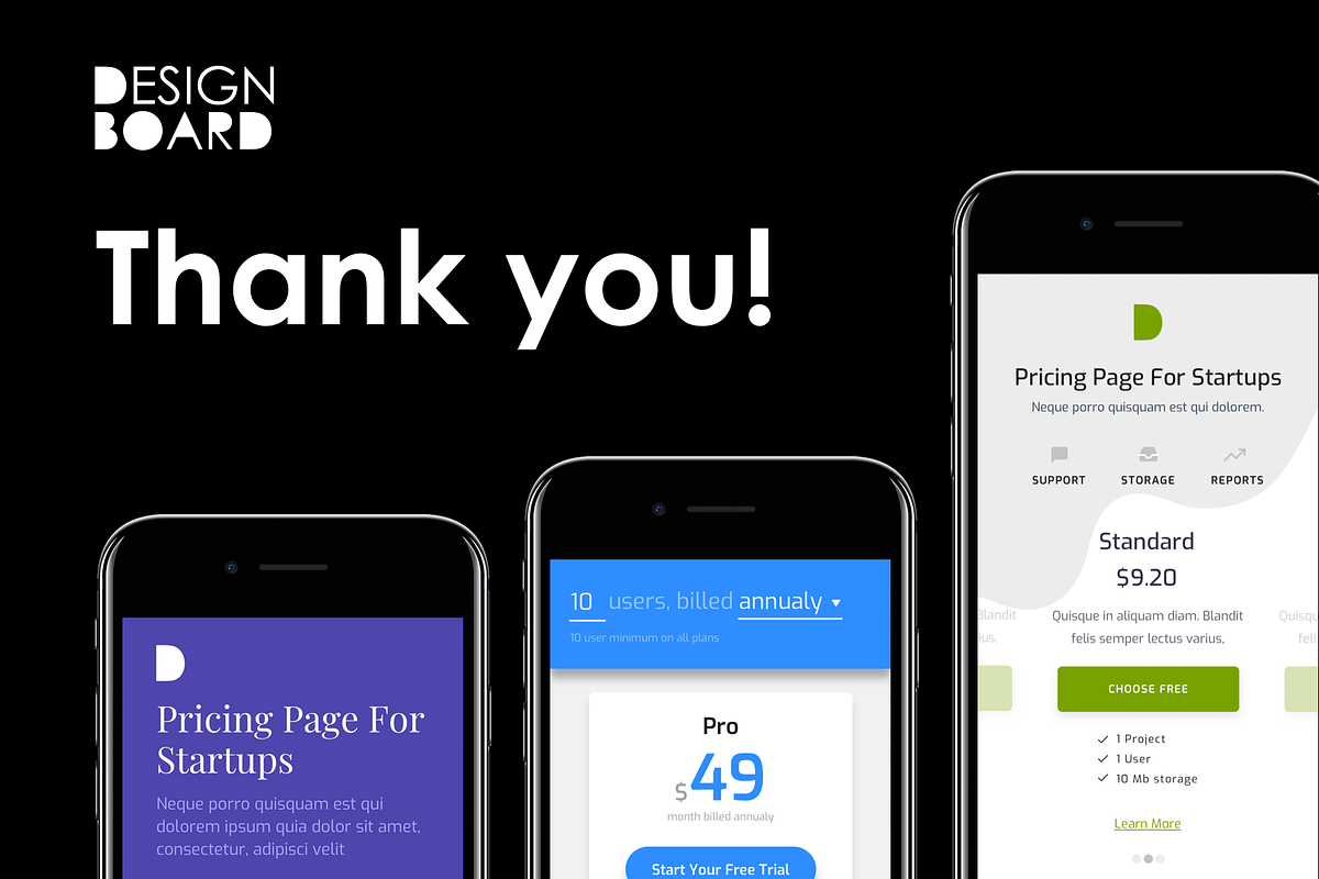 Simple Pricing Page Templates 01, an App Template by DesignBoard (Photo 13 of 13)