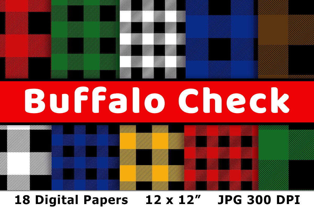 Buffalo Check Digital Paper, a Pattern Graphic by The Digital Download Shop (Photo 1 of 2)