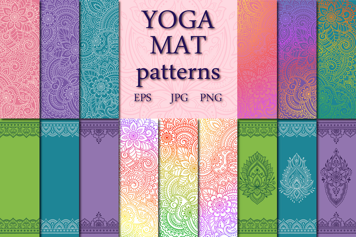 Patterns for yoga mats II, a Pattern Graphic by Katika Shop (Photo 1 of 8)
