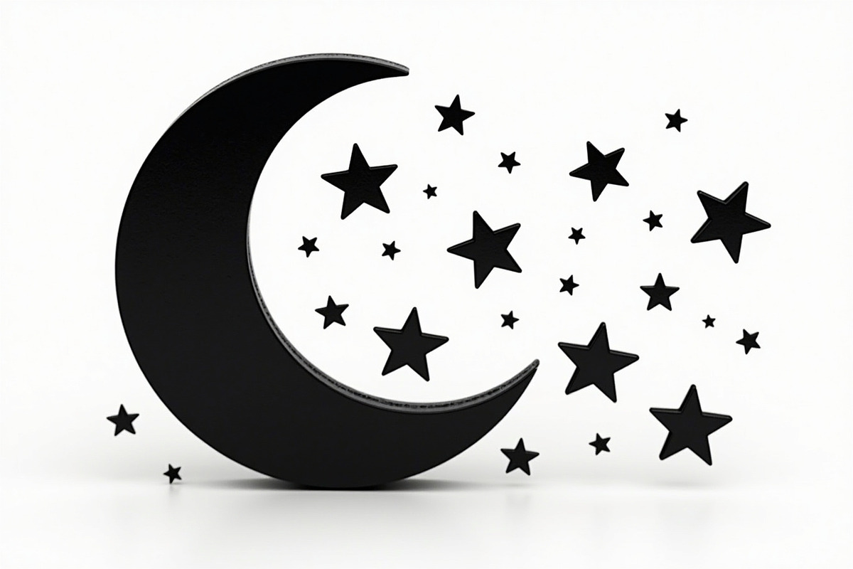 Crescent Moons and Star Silhouette, an Illustration by Amazin_art (Photo 26 of 31)