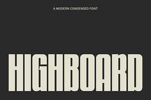 Highboard – Modern Condensed Font, a Sans Serif Font by Pixesia Studio