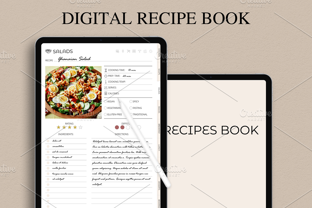 Digital Recipe Book, a Templates & Theme by Digital_Mind (Photo 1 of 9)