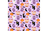 Halloween Gathering Seamless Pattern, a Pattern Graphic by Sharon Schwalbe (Thumbnail 6 of 6)