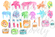 Watercolor slime clipart, an Illustration by Writelovely (Thumbnail 2 of 2)