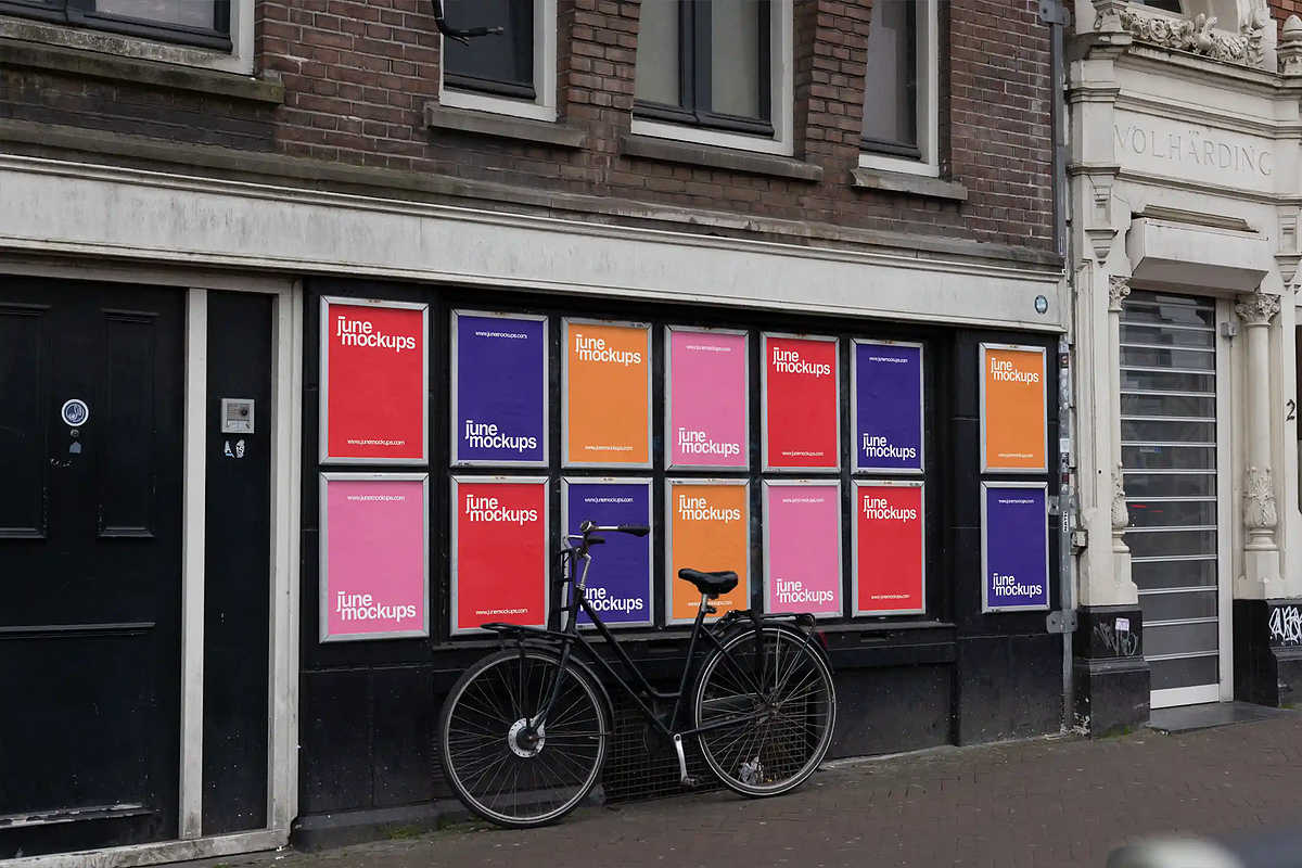 20+ Urban Poster Mockups Amsterdam, a Mockup by JuneMockups (Photo 7 of 11)