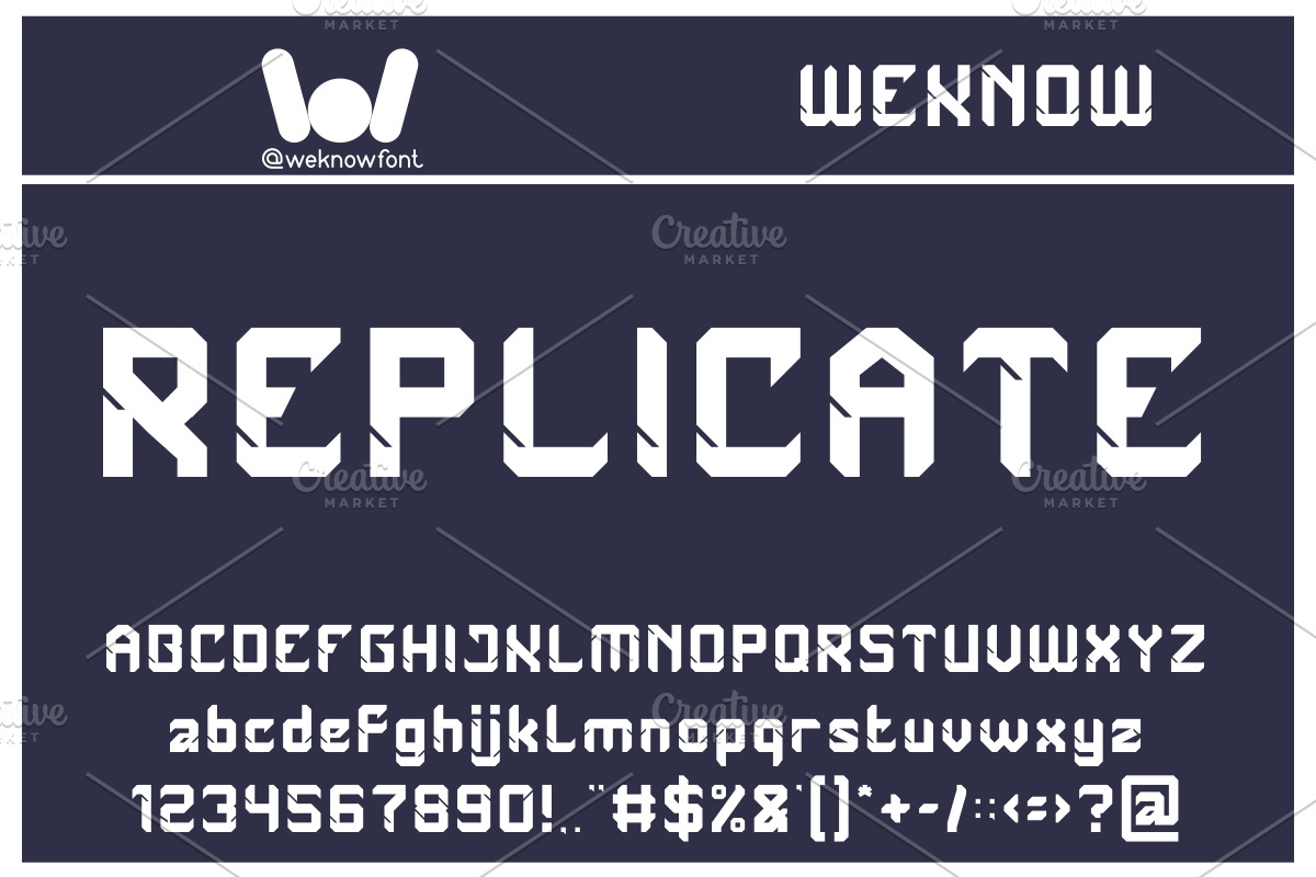 Replicate font, a Font by weknow (Photo 1 of 5)