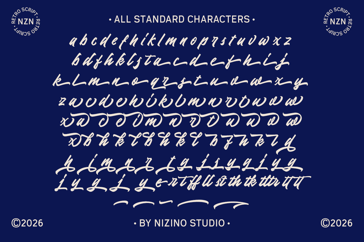 NZN Magnusa - Bold Script Font, a Font by Nizino Studio (Photo 10 of 11)