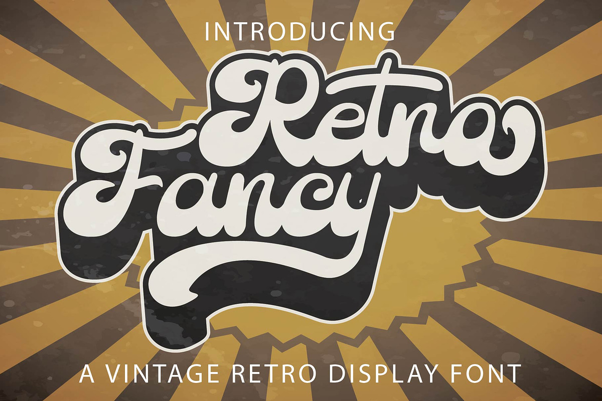 Retro Fancy - Retro Script Font, a Script Font by Densu Creative (Photo 1 of 8)