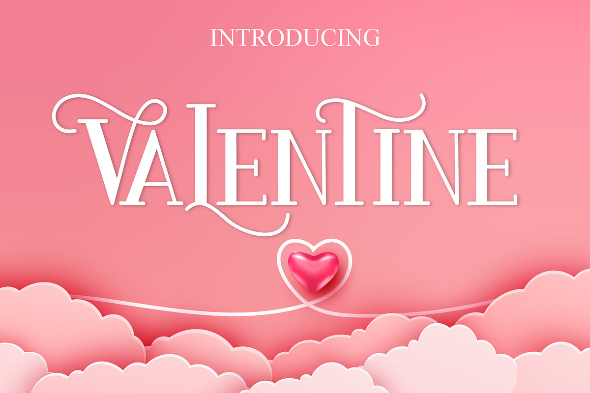 Valentine Font, a Serif Font by Fox7 By Rattana (Photo 1 of 5)