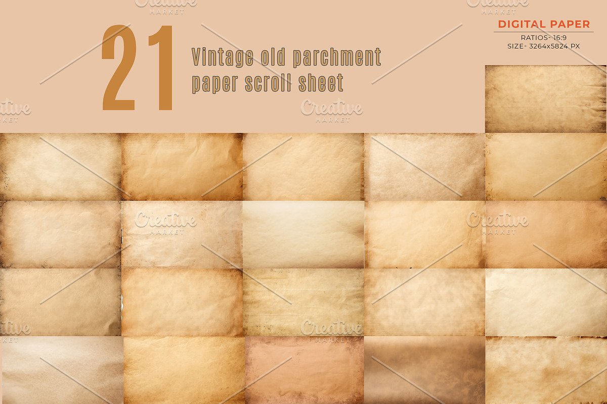 Vintage old parchment paper sheet, a Background Graphic by Shahjahangdb1