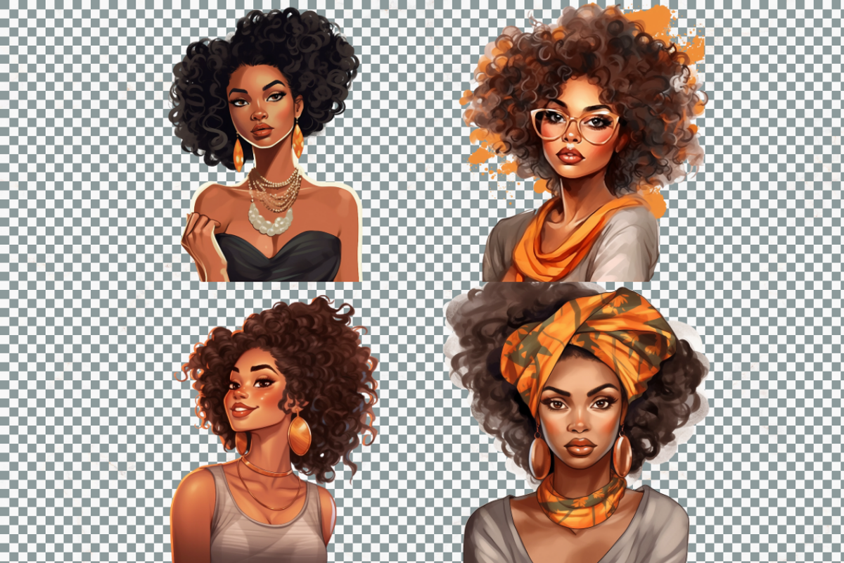 African American Chic Girl, a Person Illustration by Mash Mash Stickers (Photo 8 of 9)