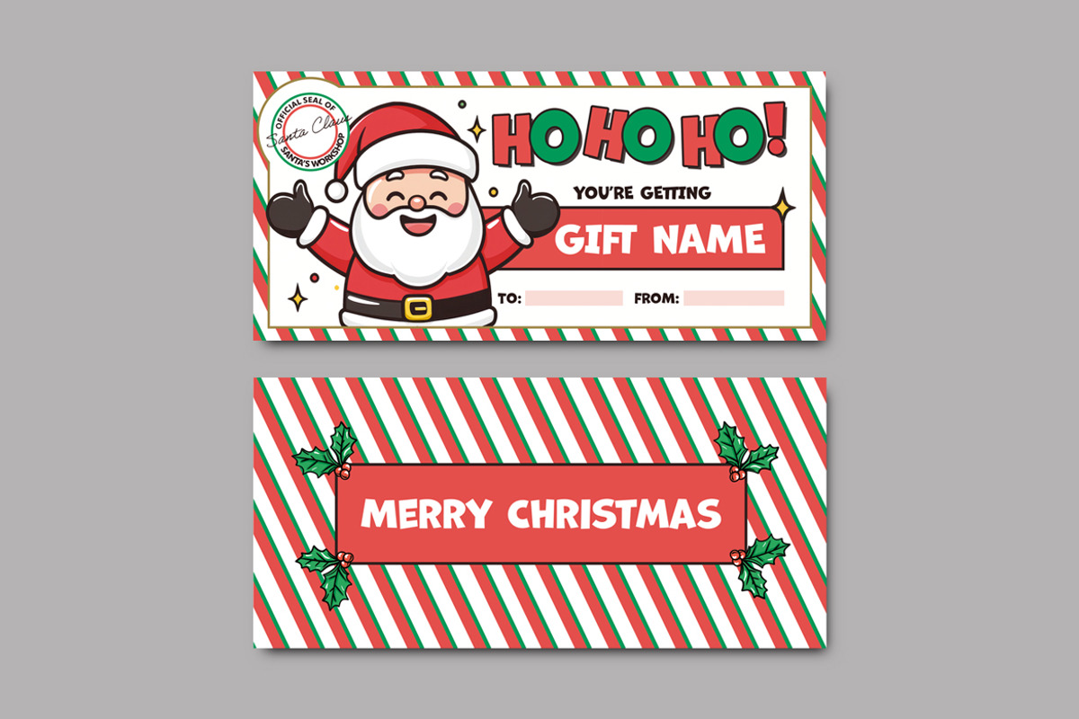 Santa Illustration Gift Certificate, a Print Template by McLittle Stock (Photo 3 of 3)