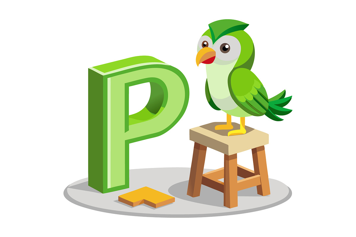 A-Z 3D Alphabet with Cute Character, a Graphic by Creative_View (Photo 26 of 28)