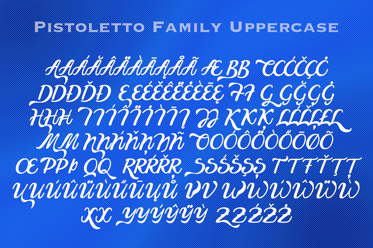 Pistoletto Family, a Script Font by Etewut (Photo 10 of 11)