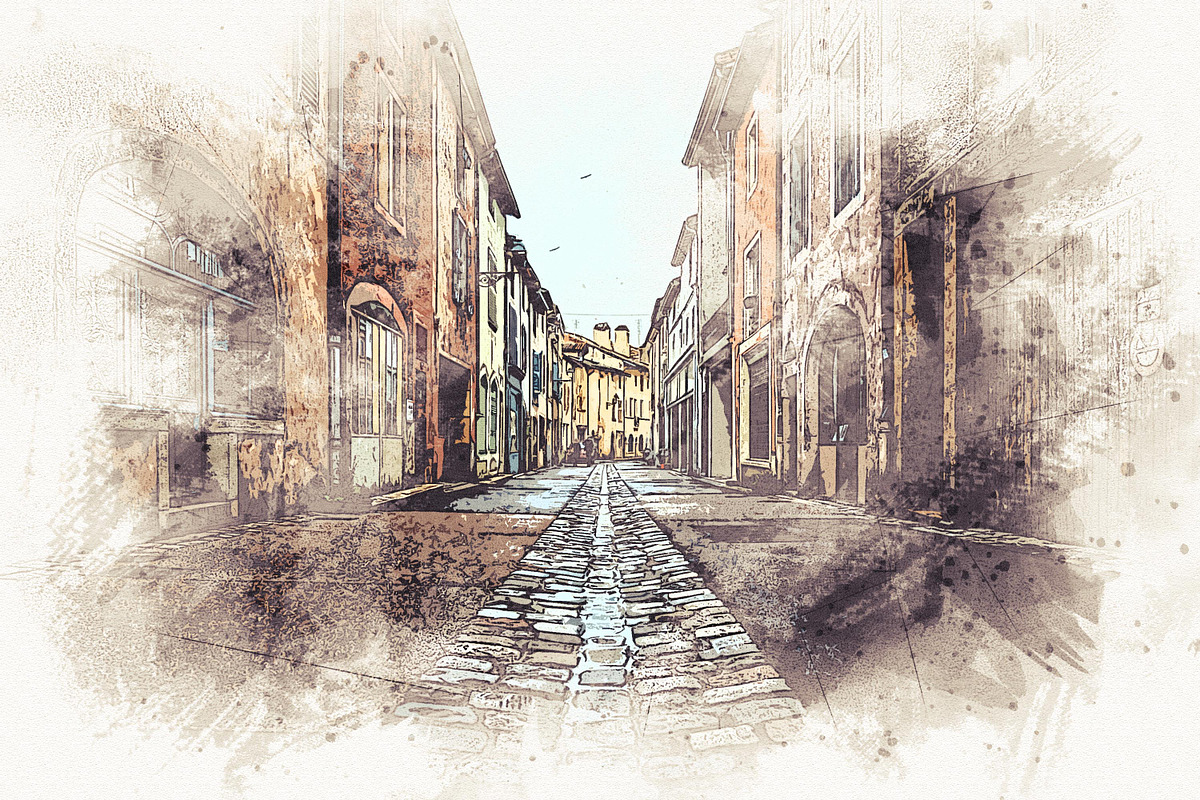 Urban Watercolor Photoshop Effect, a Brushes & More by INTENTFX (Photo 11 of 26)