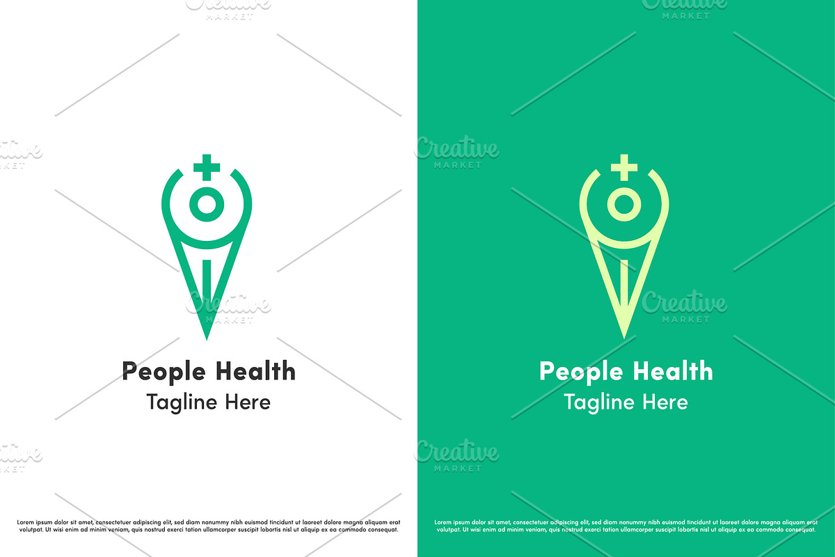 People Health Abstract Logo Design, a Branding & Logo Template by Morvana Crew
