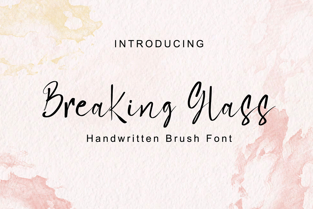 Breaking Glass | Handwritten Font, a Script Font by Yuby Creative (Photo 1 of 5)