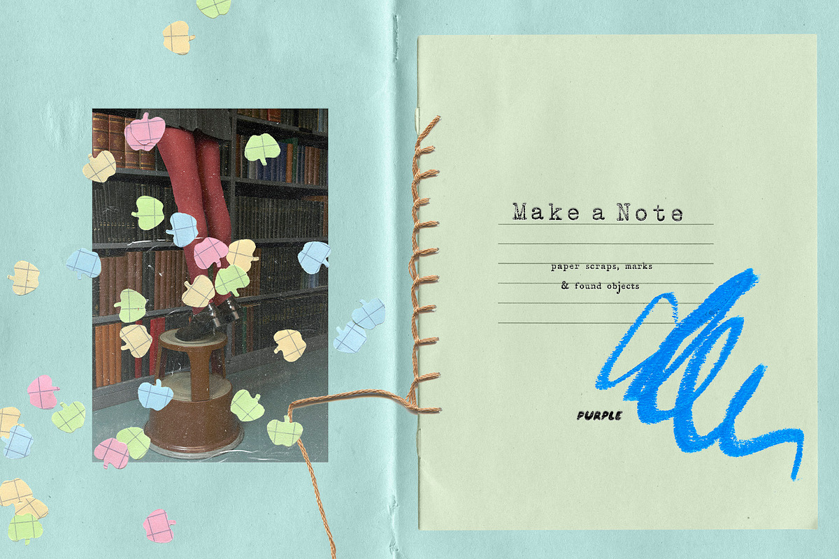 Make a Note: Paper Scraps & Scanned Collage Elements