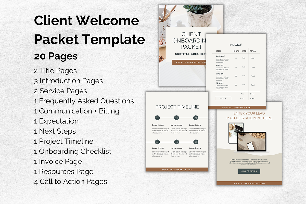 Client Welcome Packet Canva Template, a Magazine Template by Social Assumptions (Photo 3 of 14)