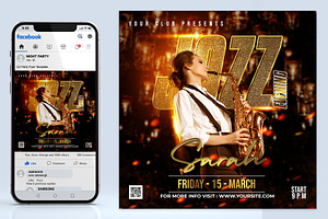 Jazz Music Flyer Template