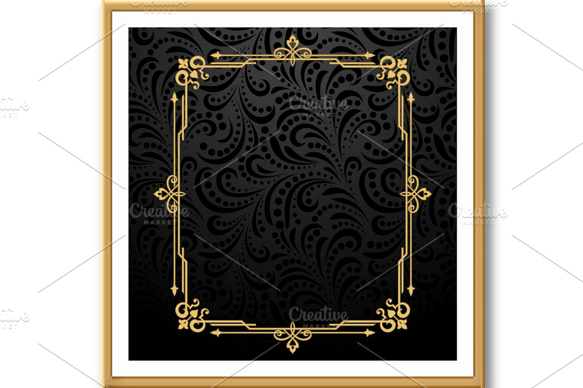Vintage gold frame, a Decorative Illustration by RODINA (Photo 2 of 3)