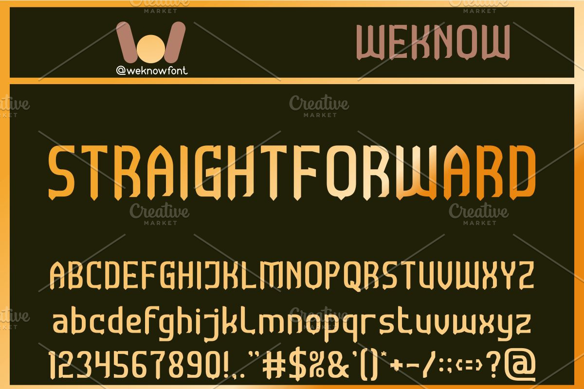 Straightforward font, a Font by weknow (Photo 1 of 8)