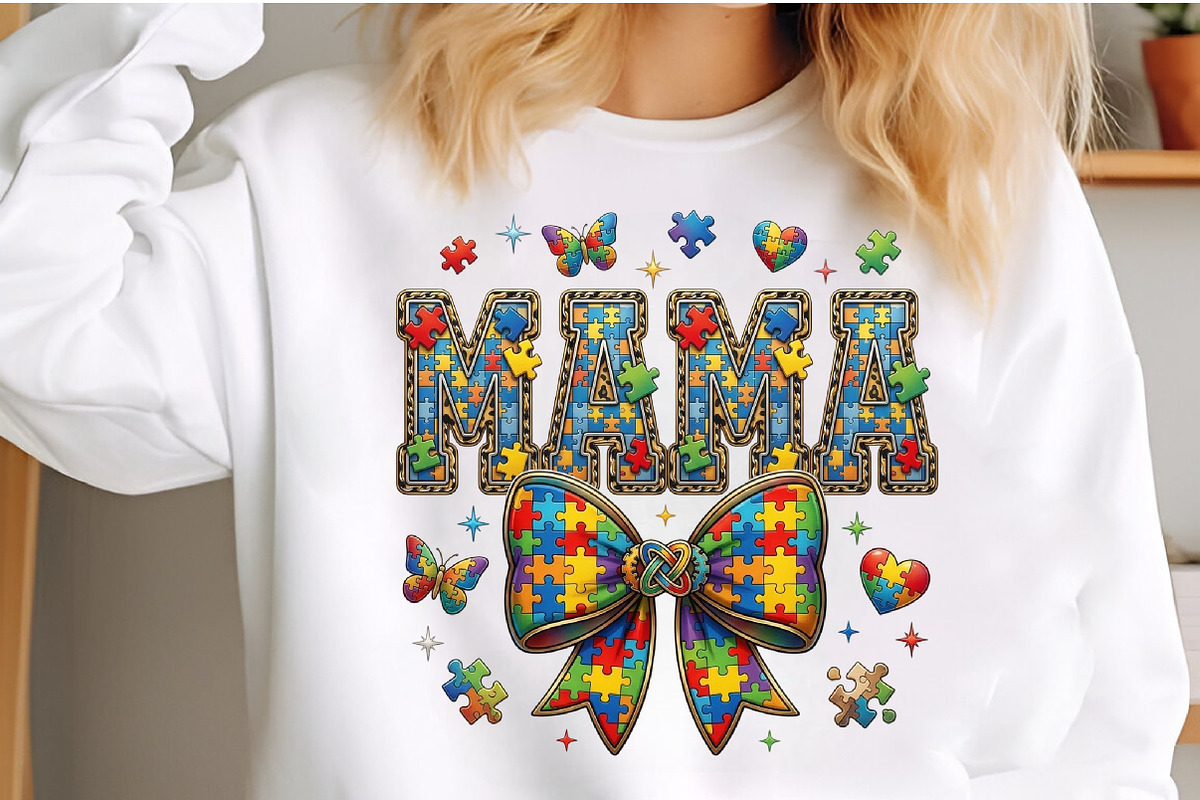 Coquette Autism Mama PNG, Autism Mam, an Illustration by designcity5 (Photo 1 of 4)