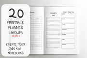 20 HandDrawn Printing Planner Layout, a Graphic by Character (Thumbnail 1 of 10)