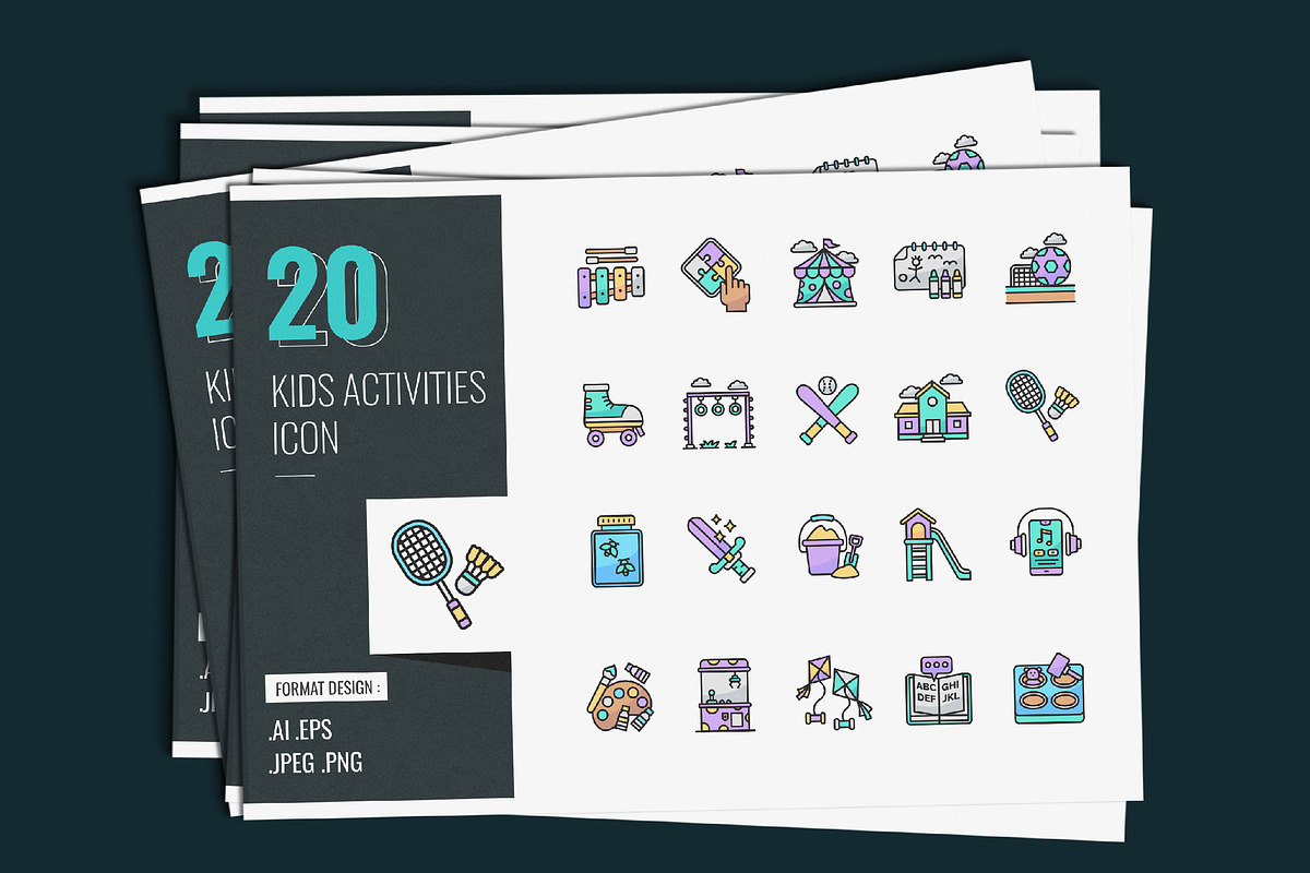 Kids Activities Icon Design, a Duotone Icon by shin_std