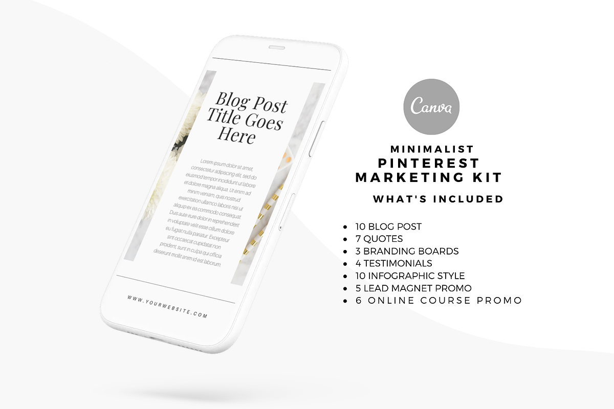 Minimalist Pinterest Marketing Kit, a Marketing Template by The Blog Creative (Photo 2 of 13)