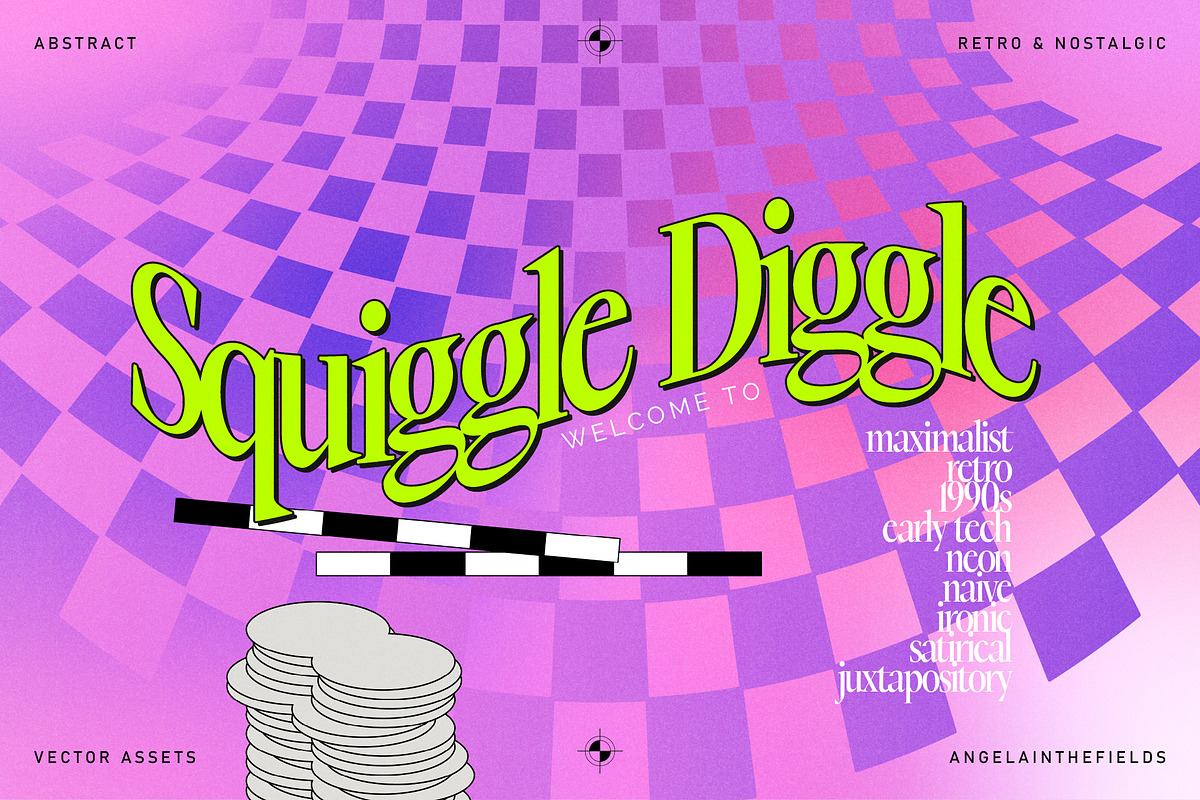 Postmodern Squiggle Vector Clipart, an Object Graphic by angelainthefields (Photo 2 of 12)