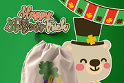 Happy St. Beartrick Day Clip Art, a Seasonal Illustration by Cozy Cat Design (Thumbnail 6 of 10)